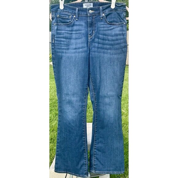 Levi's Denizen Mid Rise Bootcut Jeans Women's 12S 31x30 Blue Southwestern Casual - Picture 8 of 12